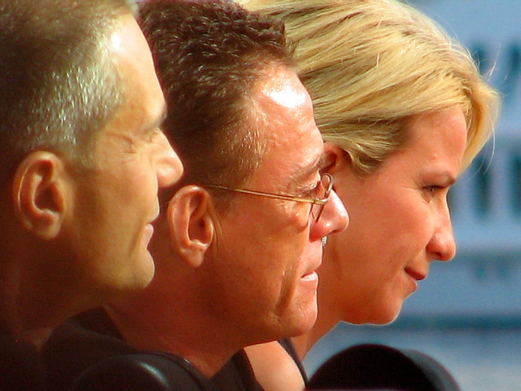 Laurent Weil, Jean-Claude Van Damme & Ariane Massenet